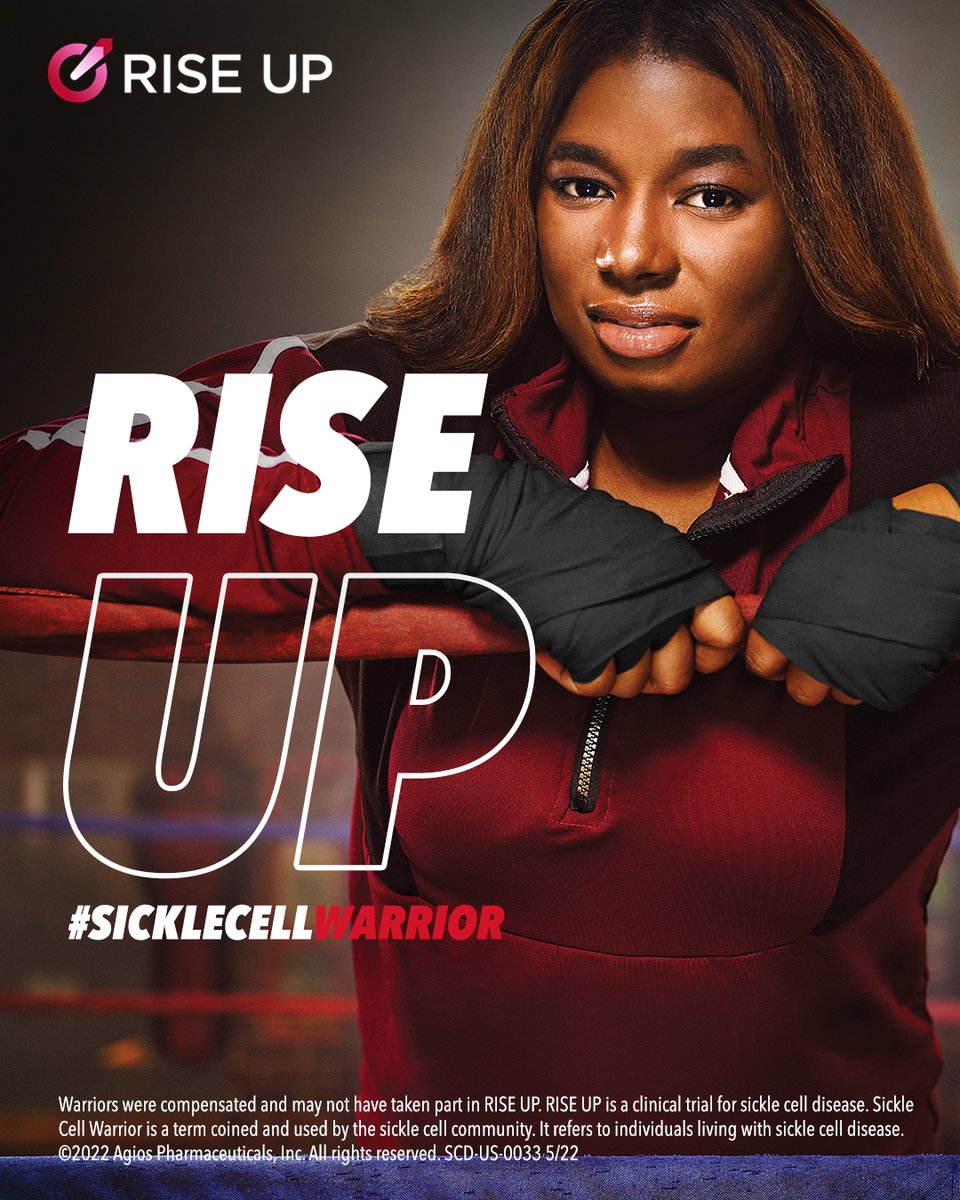 SCCConsortium's tweet image. Attention #SickleCellWarrior – The new RISE UP sickle cell clinical trial is  now open for enrollment. See stories from Warriors like [Teonna] and  get details at RiseUpStudy.com #Sponsored. This post is sponsored by  Agios Pharmaceuticals, Inc.