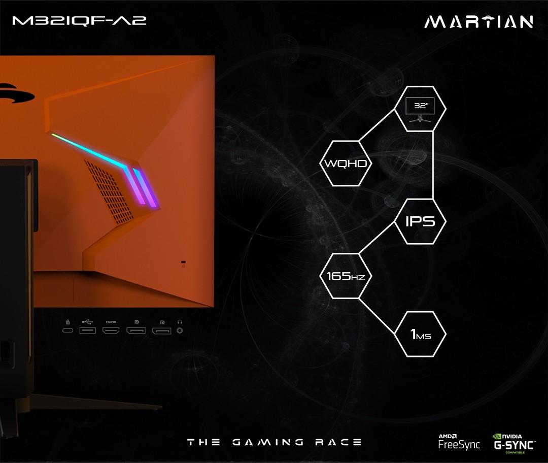 Our M32IQF-A2. 

Looks, performance and speed just what the gamer asked for!

#martian #thegamingrace #gaming #monitors  #specs #IPS #WQHD #gamingmonitors zpr.io/GbnEhNT5A36i