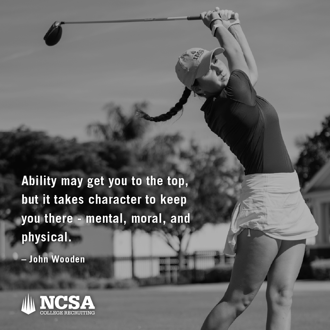 ncsa's tweet photo. "Ability may get you to the top, but it takes character to keep you there - mental, moral and physical." https://t.co/lwgEFqE1Bl