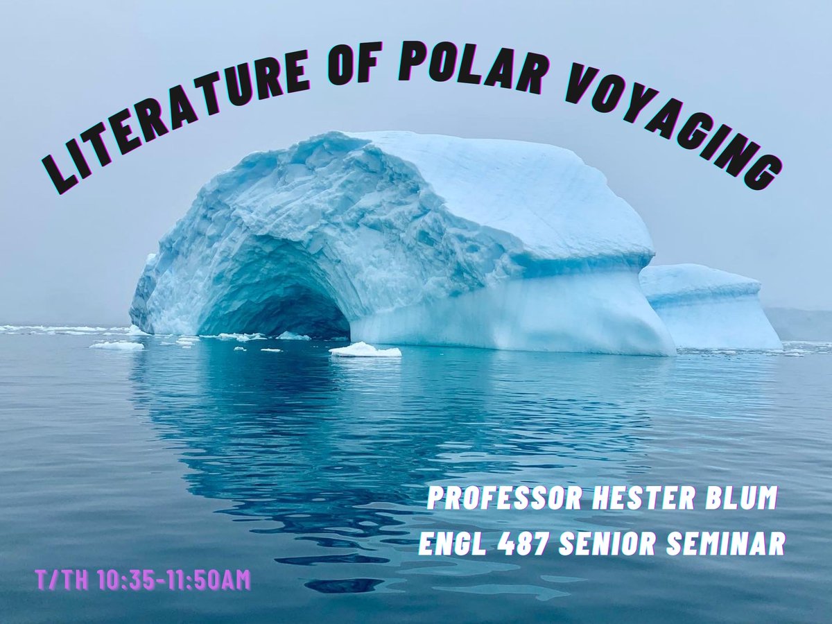 Penn State English (@englishatpsu) on Twitter photo Spring Course! ENGL 487W: Travel to the ends of the earth in the senior seminar Literature of Polar Voyaging with @HesterBlum! Students will read speculative hollow earth fiction, poetry, expedition narratives, and other journeys to the North and South pole.
<a href="/PSULiberalArts/">Penn State College of the Liberal Arts</a> Spring Course! ENGL 487W: Travel to the ends of the earth in the senior seminar Literature of Polar Voyaging with @HesterBlum! Students will read speculative hollow earth fiction, poetry, expedition narratives, and other journeys to the North and South pole.
<a href="/PSULiberalArts/">Penn State College of the Liberal Arts</a>