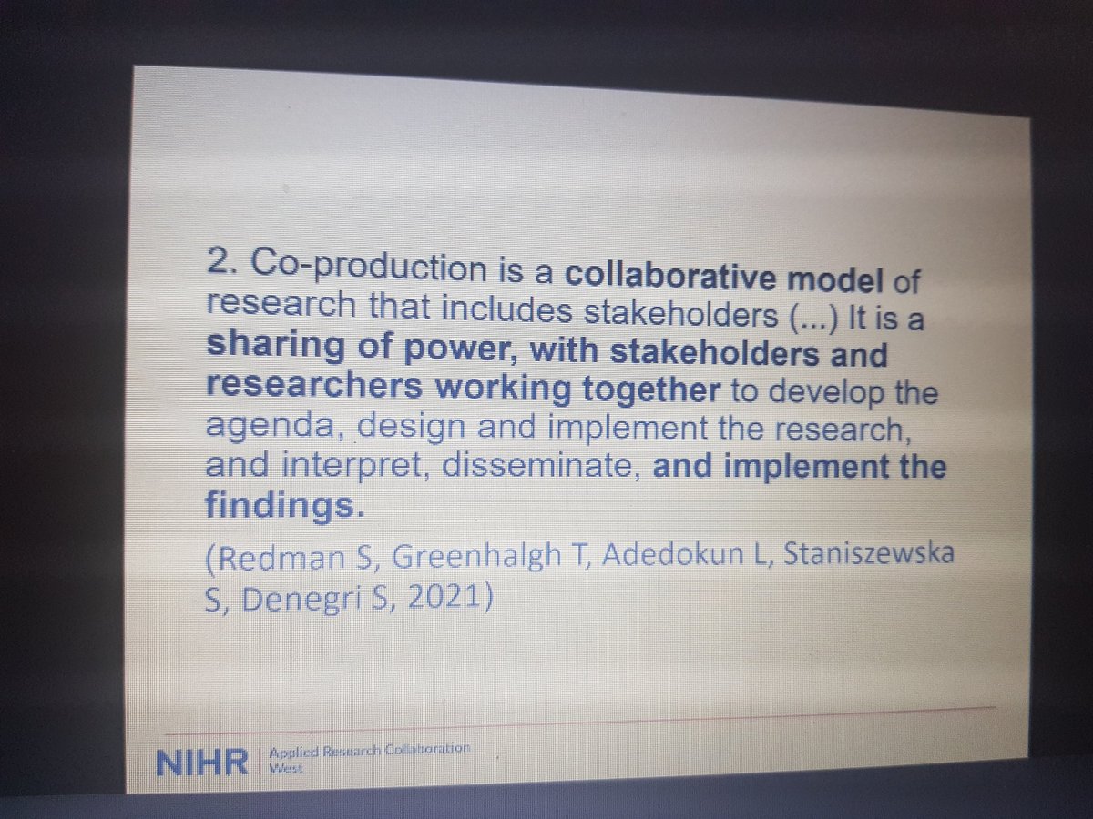 UnlockingBirth's tweet photo. Attending an NIHR #implementation and #coproduction workshop. Lots of interesting projects. Needs to be #agile Public contributors say barriers are: so what? Lack of trust in research. Burnout. slow pace of change. Academia is off putting. Not selling success stories @arc_nwc 1/2 https://t.co/X2kskXUbOB