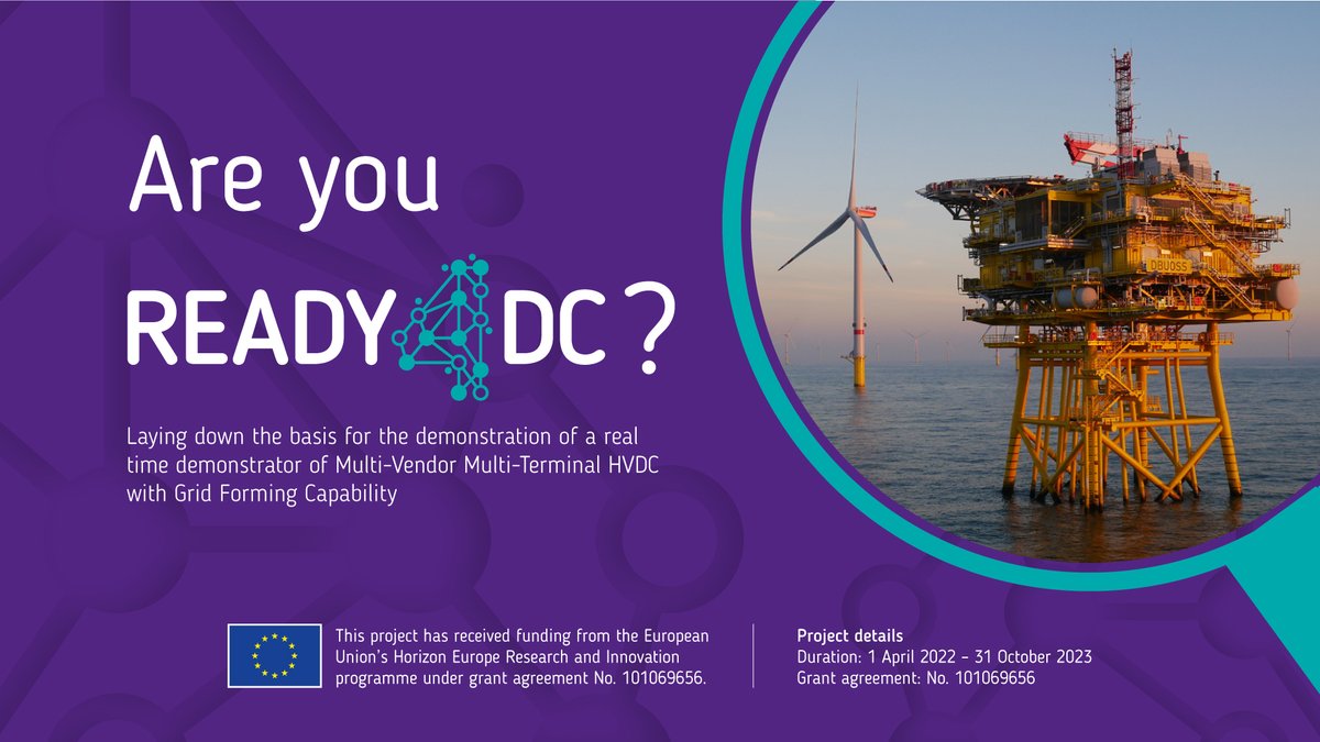 The #READY4DC project prepares the ground for the development of the first multi-terminal, multi-vendor #HVDC project in the #EU. 
Subscribe to our mailing list and get the latest #news!

👉 ready4dc.eu/subscribe/