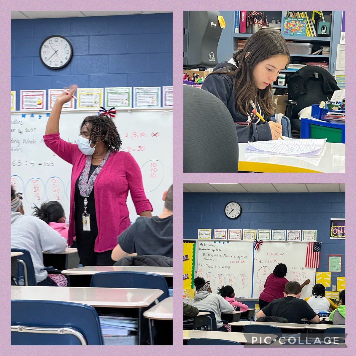 Mrs. Sewell-Brown is so engaging! Her students are excited to practice division this morning and they are cheering one another on - teamwork! <a href="/AYCOCKSCHOOL/">Aycock Elem School</a> <a href="/SSewellbrow/">Stephanie SewellBrown</a>