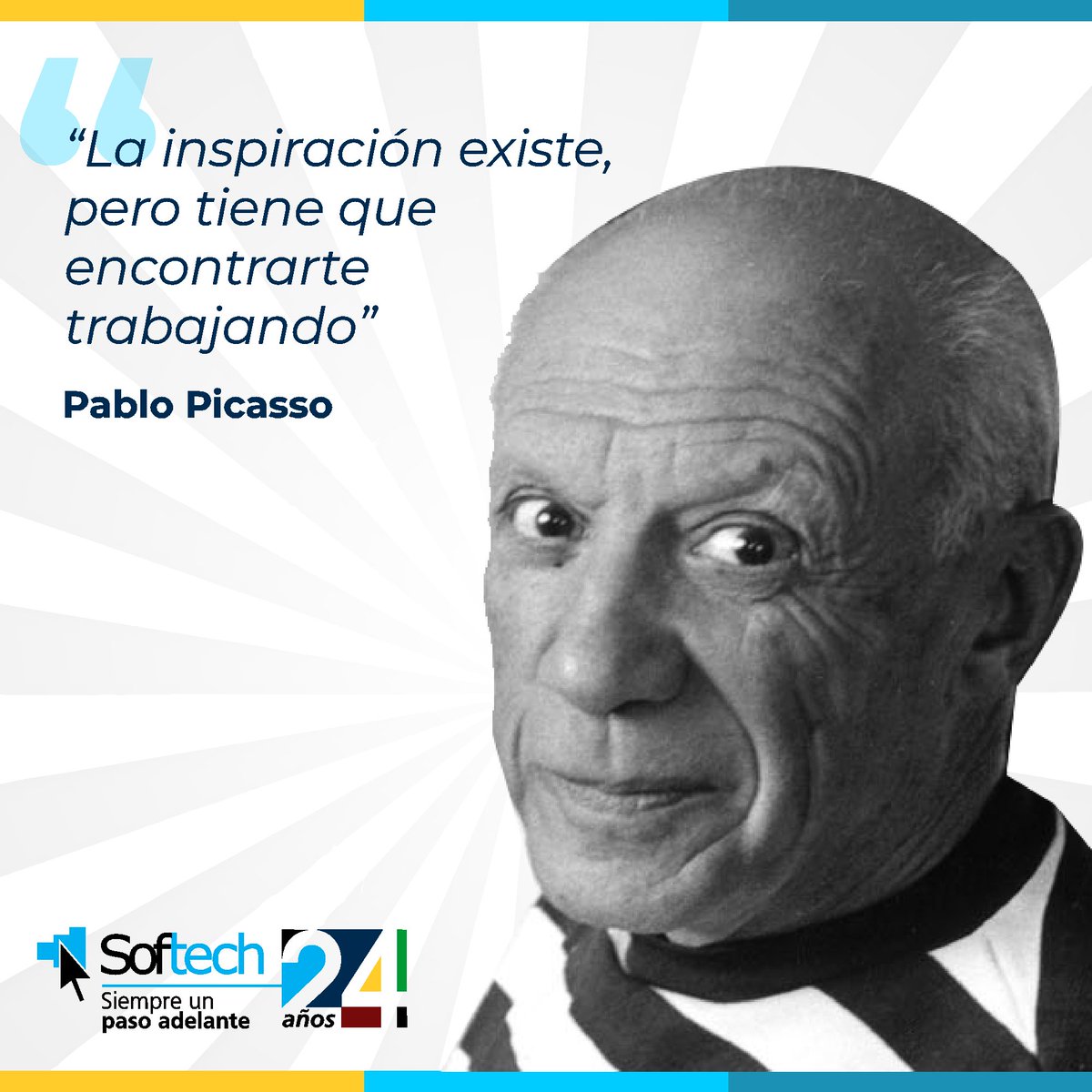 MiProfit's tweet photo. Quien mantiene la mente activa, pensando e ideando, logra ideas innovadoras.
Esto es totalmente necesario para alcanzar el éxito empresarial.
#Softech #Profit #FrasesCelebres #PabloPicasso #2KDoce #sistemaERP #ERP #SolucionesEmpresariales #GestiónDeEmpresas https://t.co/x5hvtfQ326