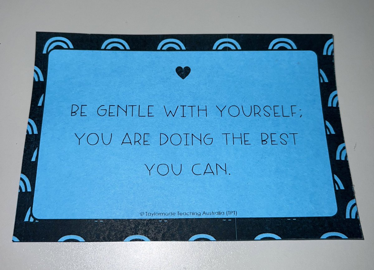 MrsCoachNance's tweet photo. Found this note in my box today… definitely needed the reminder! ❤️ #worldkindnessday #itsamonday #werealldoingourbest https://t.co/7pzaVplpCQ
