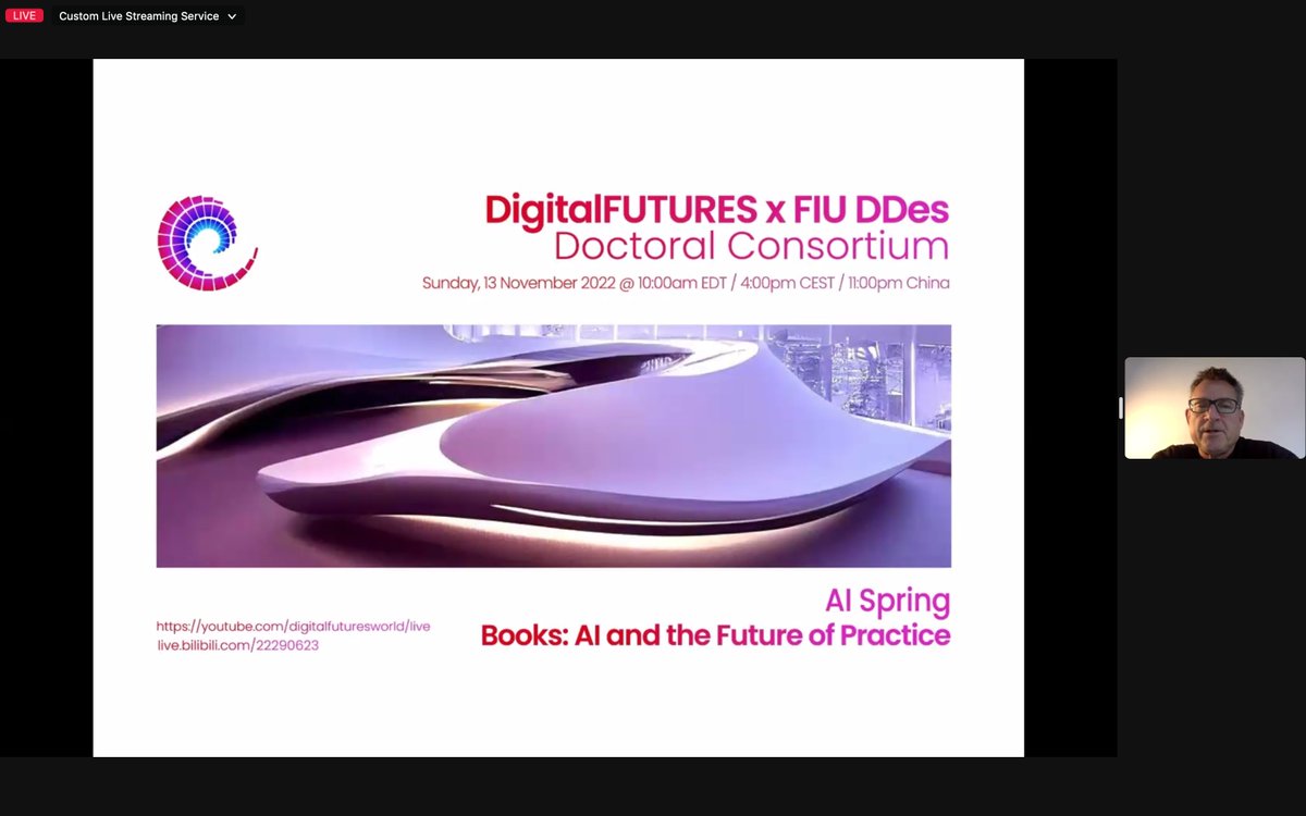 ICYMI here's the link to yesterday's #AI and the Future of Practice live broadcast with Neil Leach, Phil Bernstein &amp; myself youtube.com/watch?v=AqhKWF… #midjourneyAi #midjourneyart #dalle2 #Artificial_Intelligence #artificalintelligence #architects #architecture