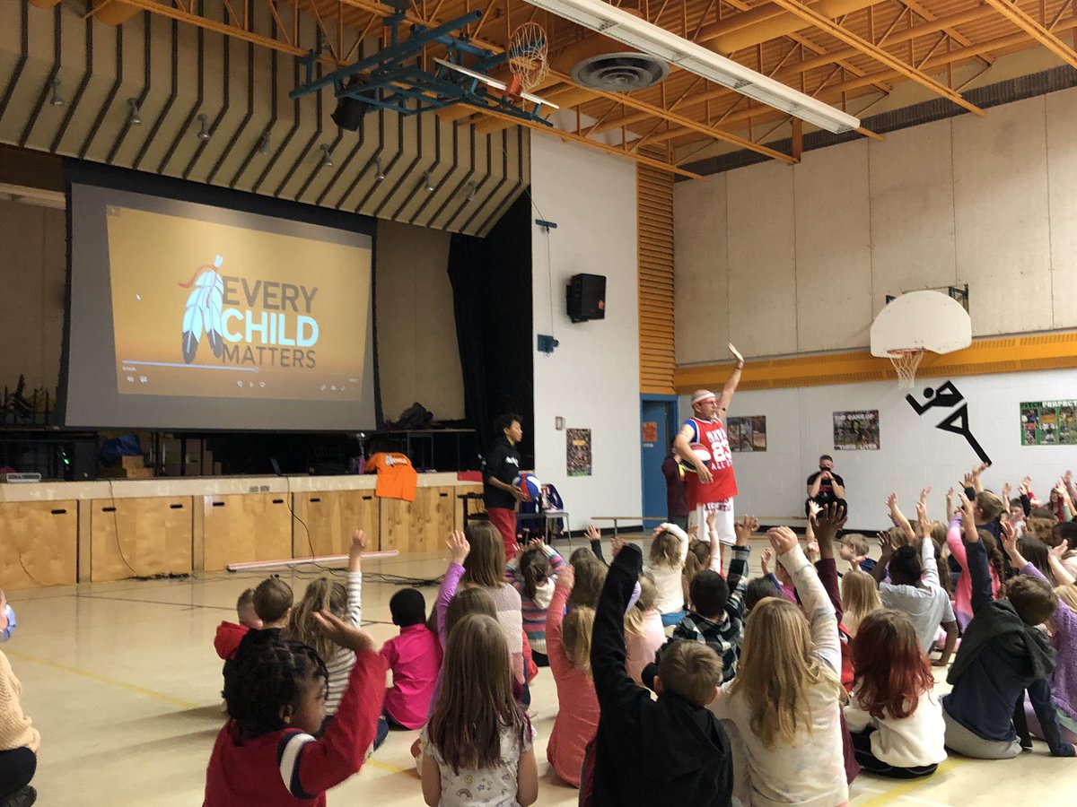 First assembly in 3 years! My first full school assembly here ever.  QMack presented with a mix of basketball tricks and messages of reconciliation.  One of the best assemblies I’ve ever been too.  He has some spots open for next week. qmack.com