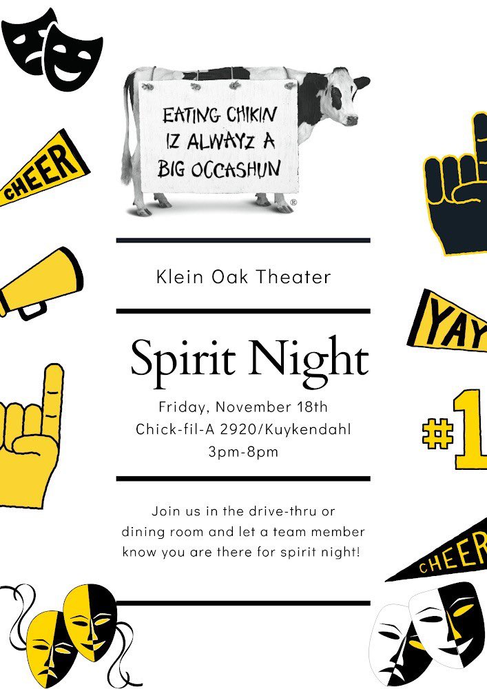 Klein Oak Theatre Booster Club tweet media