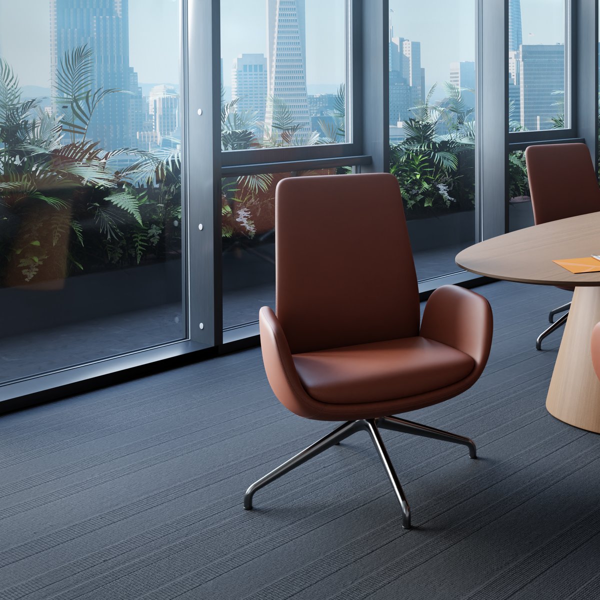 Keilhauer's tweet photo. The award-winning Forsi collection brings a renewed sense of elegance and sophistication to the boardroom. Designed to facilitate the perfect meeting size of 4-6 people, the Forsi table and chairs feature an innovative working lounge height. https://t.co/b42We6EDsd