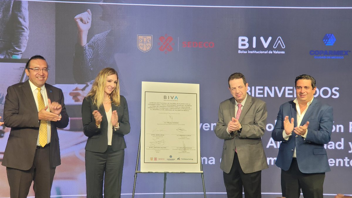CorralLamberto's tweet photo. Enhorabuena @ago_adolfo por la firma del convenio Certificación Pyme Alta Calidad con @Coparmex_CDMX @TMSourcing @BIVAMX será un éxito como lo es el programa SAC de @ASOFOM_OFICIAL https://t.co/sKWolWumNI