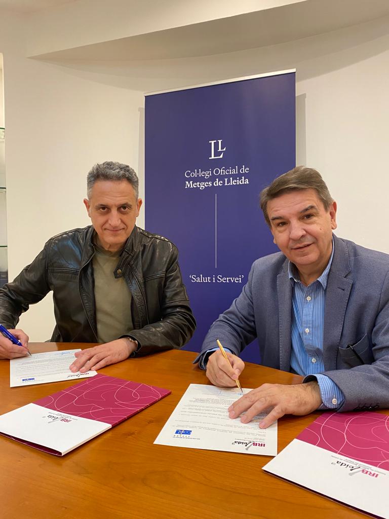 COMLLEIDA's tweet photo. Un any mes el #COMLL renova el seu conveni de col·laboració amb l'@IRBLleida_Info, per fomentar la recerca biomèdica a la demarcació de Lleida. https://t.co/BnSMOMrmjF