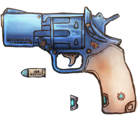 「クックロビンのセリスのカスタム仕様Verです!銃の素材が青い金属製になってます!」|闇宗光のイラスト
