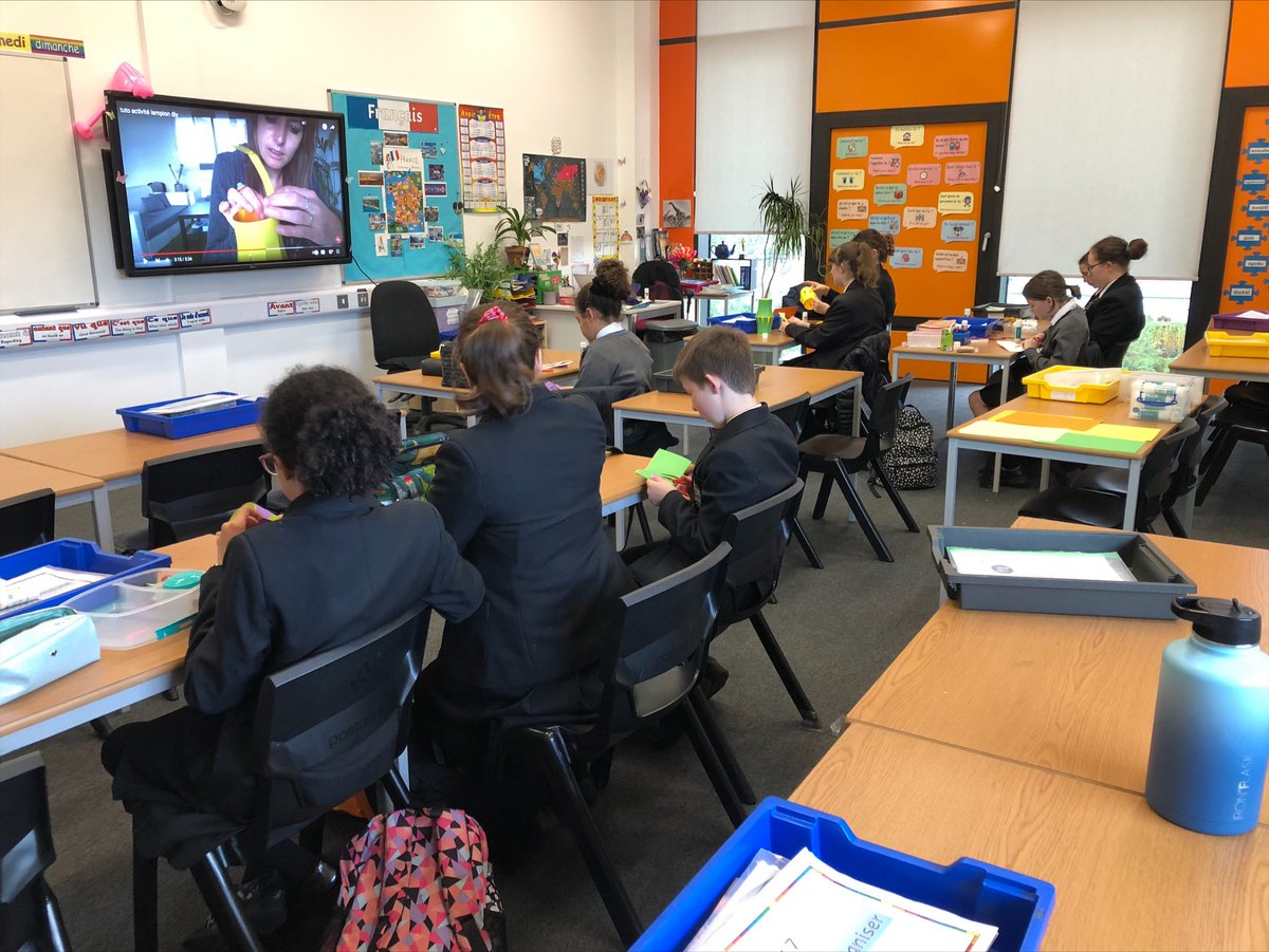 MFL club on Tuesday followed a tutorial to make lanterns to celebrate Saint Martin <a href="/3RiversSurrey/">Three Rivers Academy</a>
