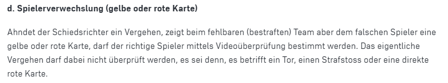 hi_stef's tweet photo. @worum_org Laut VAR-Protokoll des IFAB ist es zwar Aufgabe des VAR, im Falle von Spielerverwechslungen einzuschreiten, aber die eigenen Regeln werden beim DFB offensichtlich nicht immer all zu streng gesehen. https://t.co/HpeefPdkJl