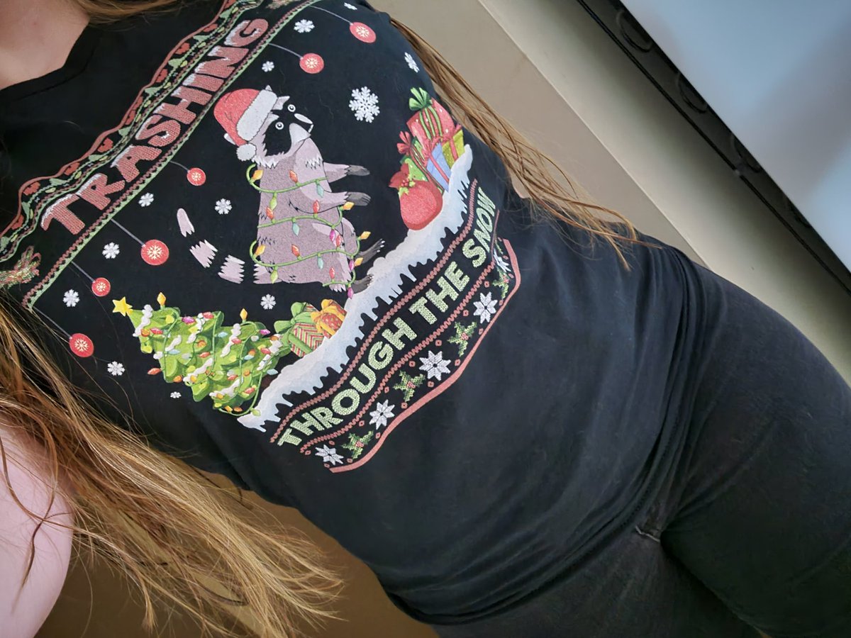 raccoonmom69's tweet photo. Tell me a better holiday shirt exists?? 
You can't. https://t.co/Nb472nBlPT