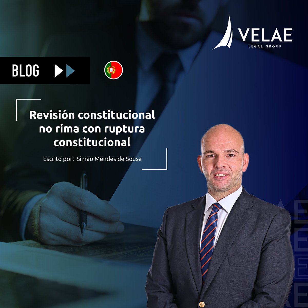 #Blog 📄 | “𝗥𝗲𝘃𝗶𝘀𝗶𝗼́𝗻 𝗰𝗼𝗻𝘀𝘁𝗶𝘁𝘂𝗰𝗶𝗼𝗻𝗮𝗹 𝗻𝗼 𝗿𝗶𝗺𝗮 𝗰𝗼𝗻 𝗿𝘂𝗽𝘁𝘂𝗿𝗮 𝗰𝗼𝗻𝘀𝘁𝗶𝘁𝘂𝗰𝗶𝗼𝗻𝗮𝗹” Compartimos el más reciente artículo de Simão Mendes de Sousa, abogado de 𝗩𝗲𝗹𝗮𝗲 𝗣𝗼𝗿𝘁𝘂𝗴𝗮𝗹.

Artículo ➡bit.ly/3g1lk9k
#VelaeLegalGroup