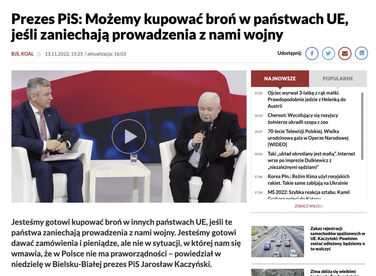 O 19:00 #DochodzeniePrawdy 
Z @AgnieszkaBryc pomówimy o tym, co zrobić z Rosją.
Potem zajmiemy się ziobrowskim posłem @PiotrSak5 
Przyjrzymy się też ostatnim szokującym wypowiedziom Jarosława #Kaczyński 
Zapraszam serdecznie: youtube.com/watch?v=aM-It-…