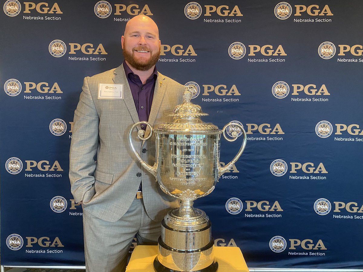 Getting a little education today with the @NebraskaPGA. Oh and gotta hang out with the @WanamakerTrophy for a little while during breaks! #NEPGAFallMeeting @WHGC1998 #FearTheWooga