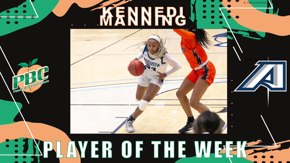 The first Women's Basketball Player of the Week for 2022-23 is <a href="/AugustaJags/">AugustaJags</a> Kennedi Manning! bit.ly/3E6TDEj #PBCDOMINANT