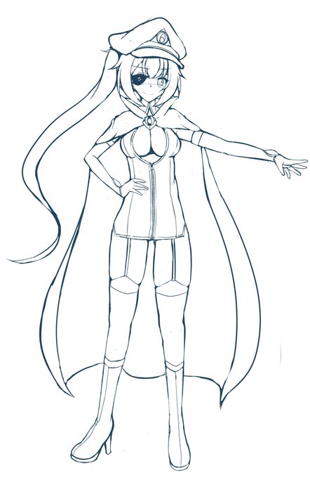 次のオリキャラのラフ絵( ˘ω˘ ) 