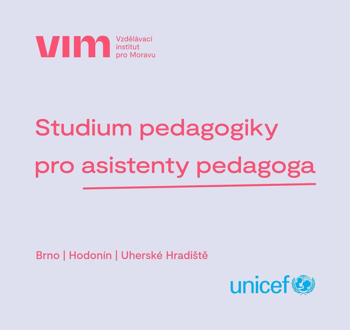 VIM_jmk's tweet photo. Studium na asistenty pedagoga ZDARMA pro zájemce původem z Ukrajiny. Cílem je pomoci školám právě s ukrajinskými žáky. Financování je zajištěno především z dětského fondu OSN UNICEF. #vzdelavani #ukrajina https://t.co/D5xKe5MQLy