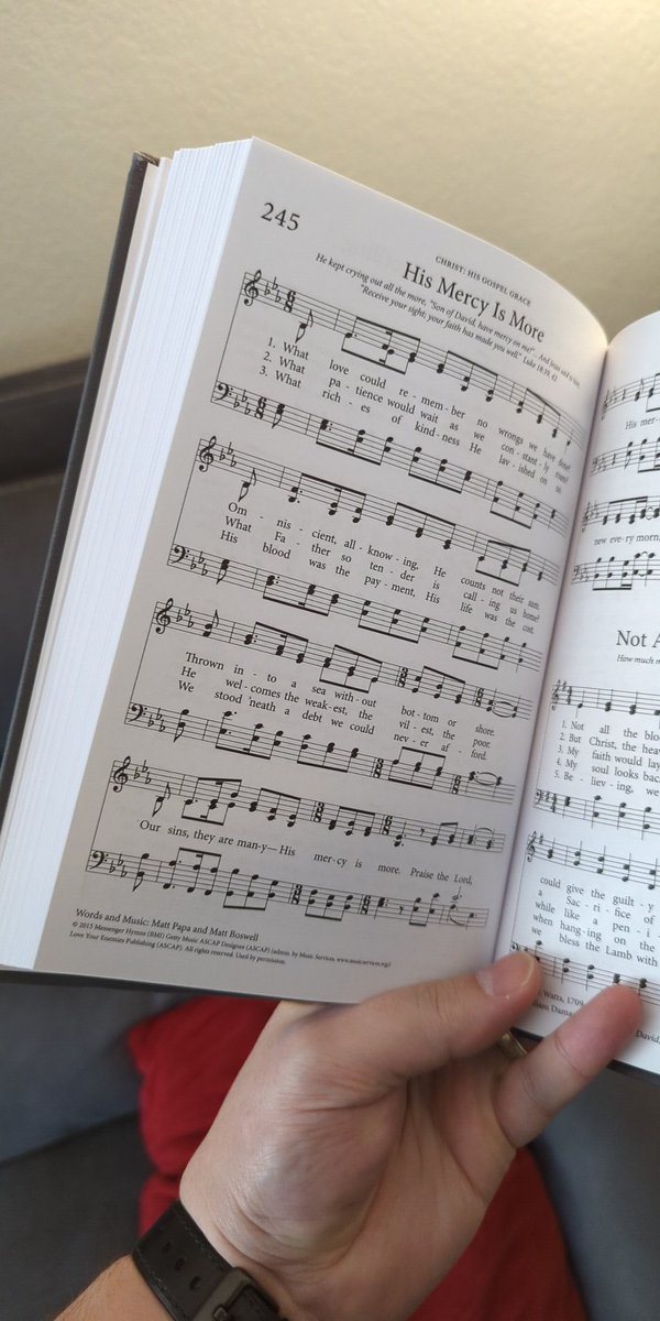 BenJDitzel's tweet photo. @ReformedLogic1 My favourite hymn is #HisMercyIsMore. It's a modern hymn and sure to be sung for generations to come. https://t.co/KwdzVbbSGK