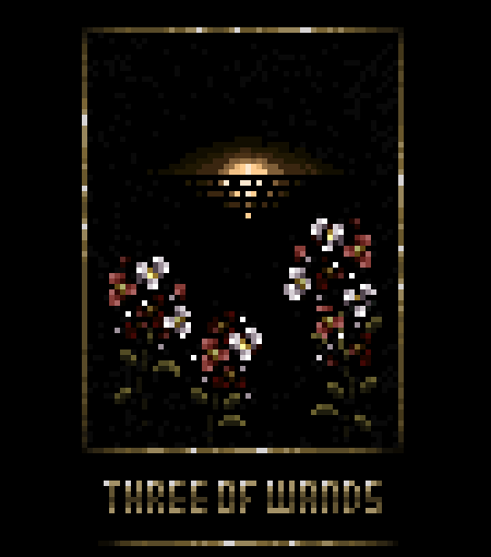 The three of wands is about active progress and foresight. Seeing both the challenges and the opportunities ahead. This card pushes you to confidently step outside your comfort zone and go for what you want. It won't be easy but things that are worth it seldom are.