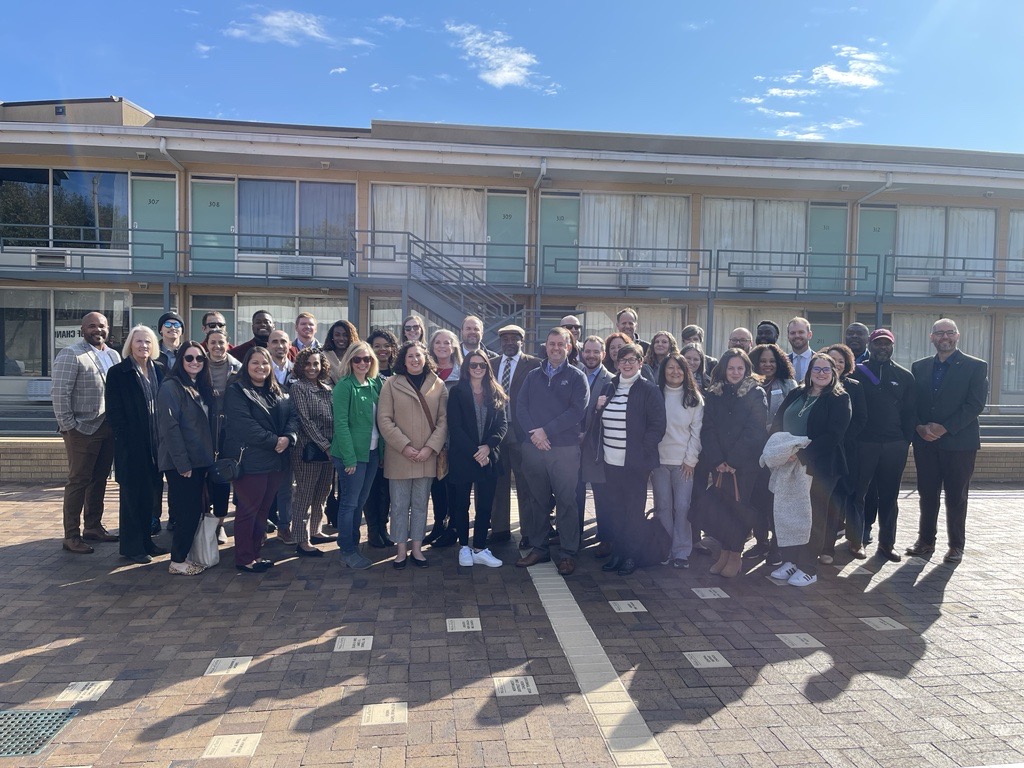 You know it's going to be a great day when it starts with a field trip! Before cohort members settle in for Day 1 of our #CTLI & #ElevateNC joint meeting, we took a morning tour of the @NCRMuseum in Memphis, TN.