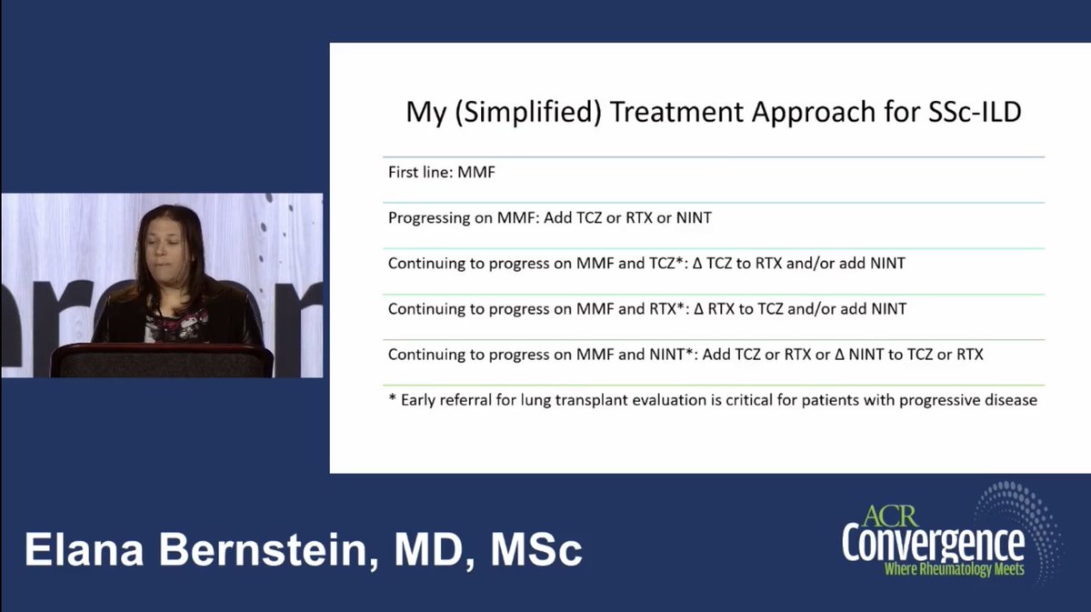 SMerjanah's tweet photo. Treatment of SSc-ILD. #CurbsideConsults #ACR22 https://t.co/G190KuelbK