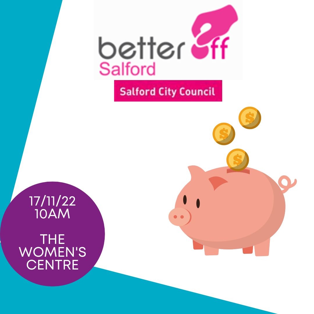 SalfordFDN's tweet photo. The Better Off team from @SalfordCouncil will be at the Women's Centre this Thursday at 10am to offer support with benefits checks and managing money during these difficult times. Please feel free to visit between 10-12 
#support #BetterOff #moneyadvice
@JCPinManchester https://t.co/PvFGpIeODn
