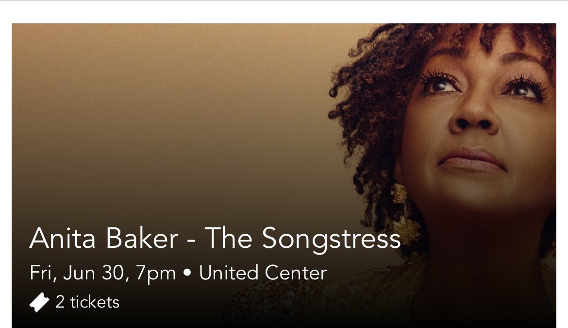 President_JDW's tweet photo. Ms. @IAMANITABAKER Here I come! Seen you in Detroit earlier this year and  you put on a show. June can’t come fast enough https://t.co/VJgV0xZALF