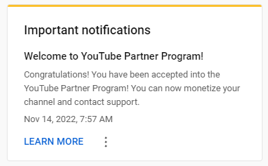 garagedaytrader's tweet photo. It's been a long ride back but finallly monetized on YouTube again. Will make basically nothing but feels good to get some kind of return for all the hard work. #youtube #monitized https://t.co/la9m2ECNU5