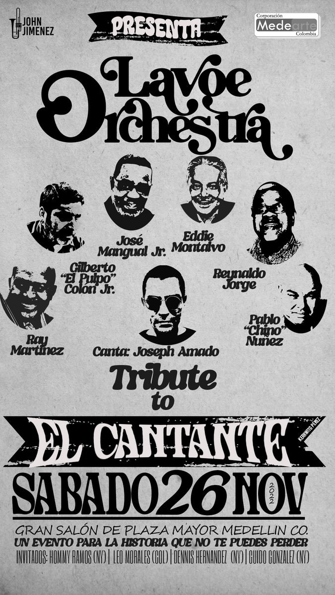 26-11 Medellín vivirá el reenciuentro de la Orquesta de Lavoe cantando #JosephAmado (VER)-> laprensasalsera.com/26-11-medellin…