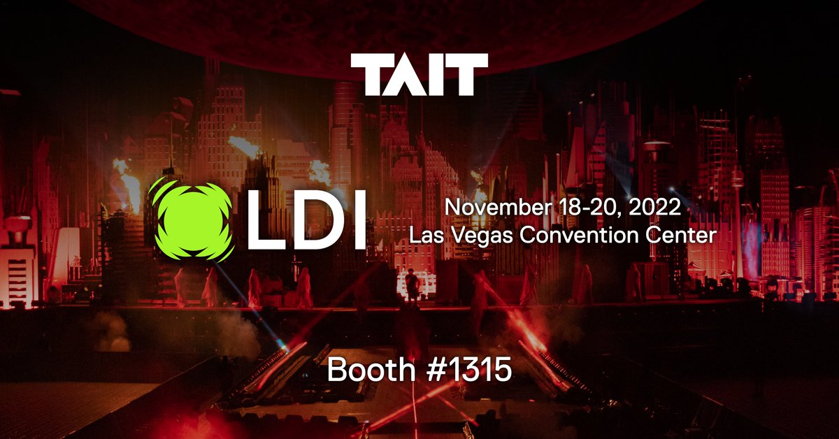 The <a href="/LDITradeshow/">LDI Tradeshow</a> conference starts today! Catch up with us at booth 1315 when the expo hall opens Nov. 18, &amp; don’t miss our own Carol Scott &amp; Aaron Siebert talking sustainability as well as Jim Shumway discussing aerial rigging on Friday. We can’t wait to see you there! #LDI2022
