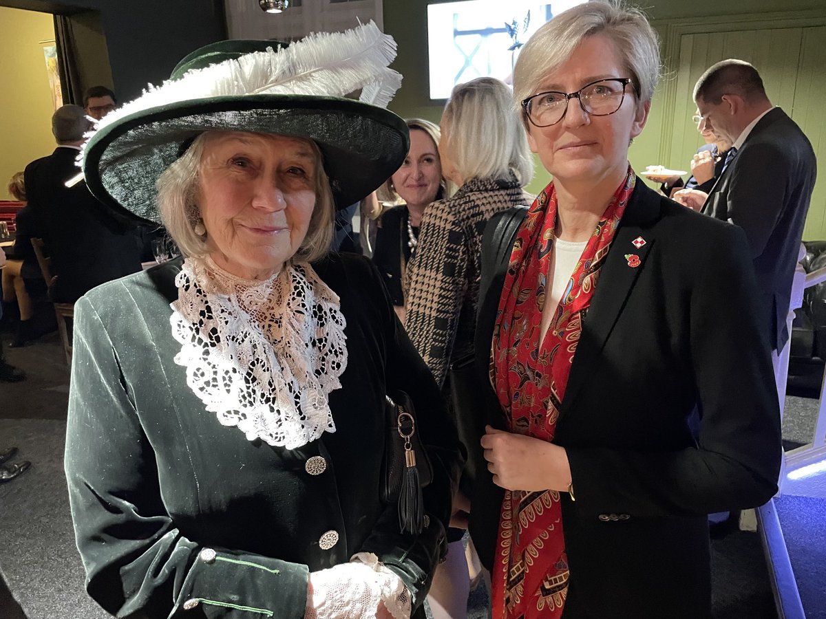 JaneOClifford's tweet photo. Celebrating 60 years of the Dom Polski, Bedford with Anna Maria Anders, daughter of the famous General Anders who opened the house in 1962. Beautiful singing, dancing and violin playing followed by delicious lunch of Polish delicacies provided by their restaurant chefs. https://t.co/o1lwbiY4Yz