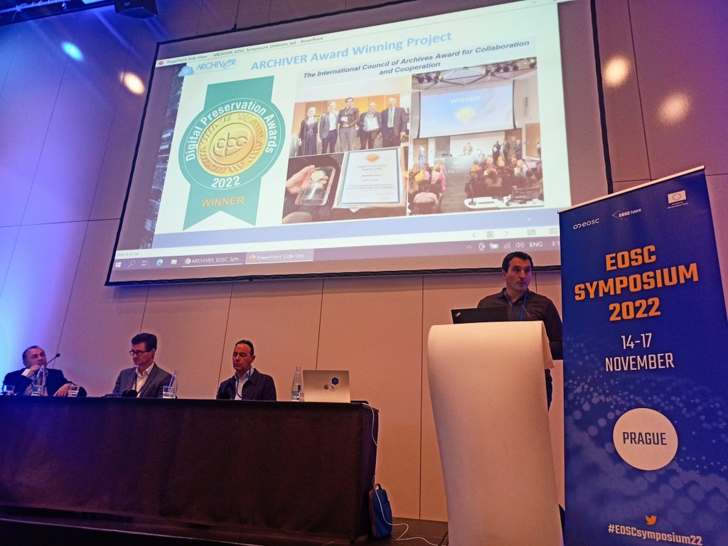 João Fernandes - <a href="/ArchiverProject/">Archiver</a> Coordinator @cern, Hervé L'Hours - <a href="/UKDataArchive/">UK Data Archive</a> Preservation Manager, Teo Redondo - Head of R&amp;D @LIBNOVA &amp; Matthew Addis - CTO <a href="/Arkivum/">Arkivum</a> talk about #ARCHIVER: sustainable #preservation of #scientificdata at #EOSCsymposium22 
#digipres #LTDP #RDM