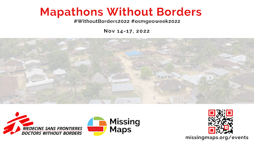 TheMissingMaps's tweet photo. π’ Itβs #GeographyAwarenessWeek! For the occasion, @MSF is hosting mapathons around the globe. Have a look at the different events and see which one you can attend πhttps://t.co/onUYUkgDdm
Join them & put communities on the map π
#WithoutBorders2022 #osmgeoweek2022 https://t.co/AQ0d8z2w5A