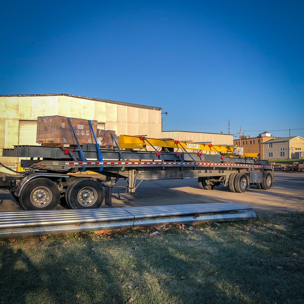 TSOCSales's tweet photo. Starting the week off by sending out this shipment of a 3-ton bridge crane and runway.
#bridgecrane #overheadcrane #singlegirdercrane #cranemanufacturer #cranefabricator #customengineering #craneinstallation #crane #craneandhoist #materialhandling #fabricators https://t.co/aAMgJ2sOl9