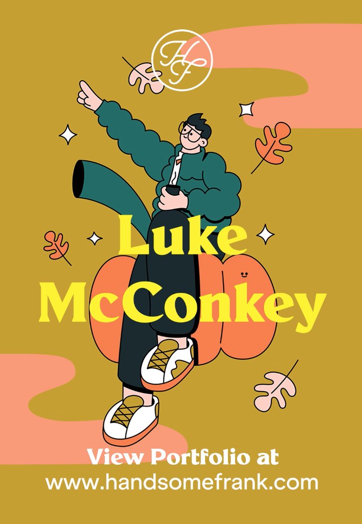 Handsome Frank (@handsome_frank) on Twitter photo With joyful, vibrant colour, we announce new signing Luke McConkey <a href="/mcconkeydesign/">luke mcconkey</a> 👋
Liverpool based Luke has a unique style which focuses on bright colour, bold lines and fun characters.
You can now check out his portfolio on our Illustrators page at handsomefrank.com With joyful, vibrant colour, we announce new signing Luke McConkey <a href="/mcconkeydesign/">luke mcconkey</a> 👋
Liverpool based Luke has a unique style which focuses on bright colour, bold lines and fun characters.
You can now check out his portfolio on our Illustrators page at handsomefrank.com