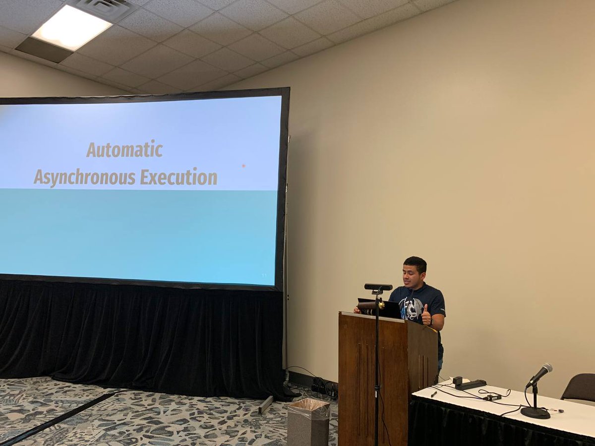 Johannes Doerfert (@llvm_dev) on Twitter photo LLVM-HPC workshop featured various interesting papers again. Two of my collaborators presented our works: <a href="/tianshilei1992/">Shilei Tian</a> and <a href="/randres_hg/">Rafael A. Herrera Guaitero</a>. If <a href="/OpenMP_ARB/">OpenMP ARB</a> and GPU computing is interesting to you, these papers probably will be as well. LLVM-HPC workshop featured various interesting papers again. Two of my collaborators presented our works: <a href="/tianshilei1992/">Shilei Tian</a> and <a href="/randres_hg/">Rafael A. Herrera Guaitero</a>. If <a href="/OpenMP_ARB/">OpenMP ARB</a> and GPU computing is interesting to you, these papers probably will be as well.