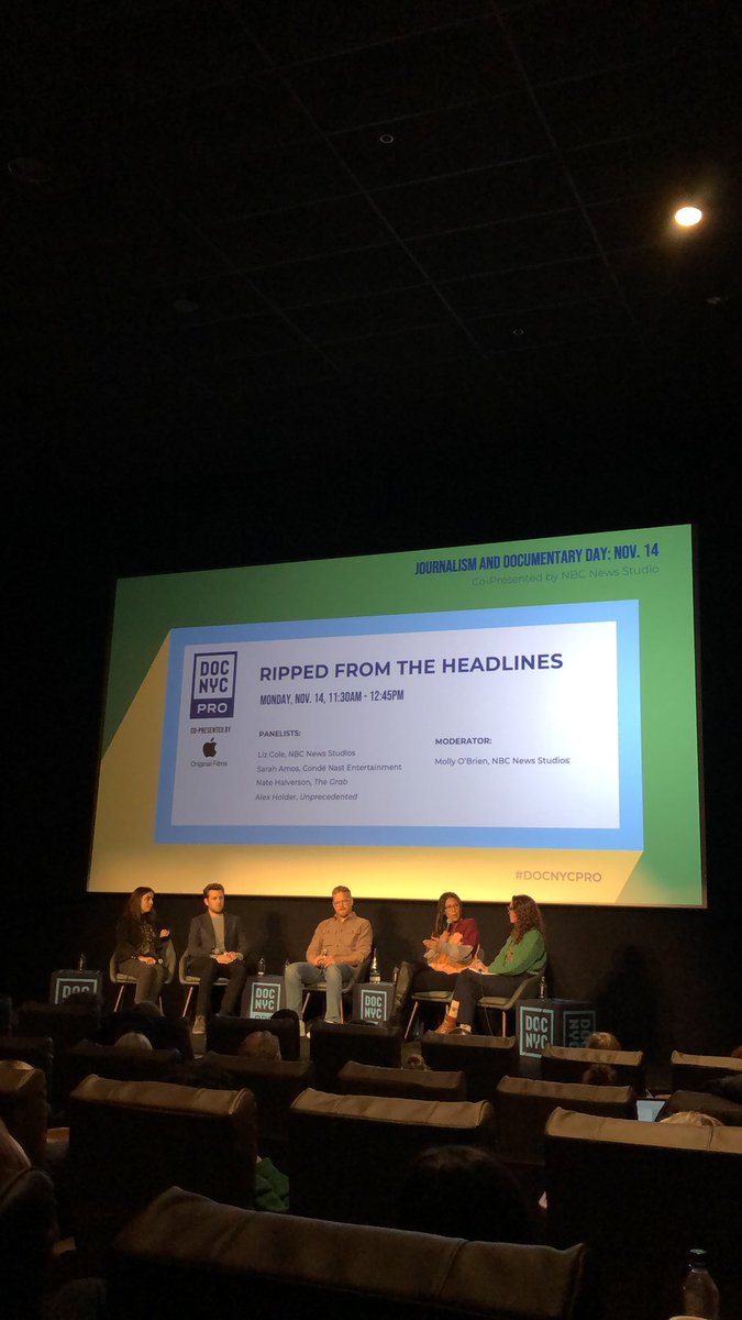 “Really embracing our journalists… We want to be a tool that they can use to help their story find a larger audience” -@SarahKAmos on working together with journalists to explore new doc projects at @CondeNast @DOCNYCfest