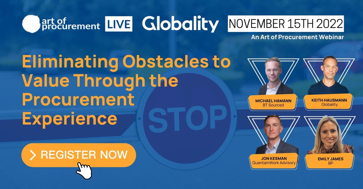 Globality, Inc. (@globalityinc) on Twitter photo Don't miss the chance to have your say on how #procurement can partner with the business to drive better outcomes. Register below for tomorrow's webinar with <a href="/aopshow/">Art of Procurement</a> and you can put the questions to our panel of experienced #sourcing leaders events.artofprocurement.com/eliminating-ob… Don't miss the chance to have your say on how #procurement can partner with the business to drive better outcomes. Register below for tomorrow's webinar with <a href="/aopshow/">Art of Procurement</a> and you can put the questions to our panel of experienced #sourcing leaders events.artofprocurement.com/eliminating-ob…
