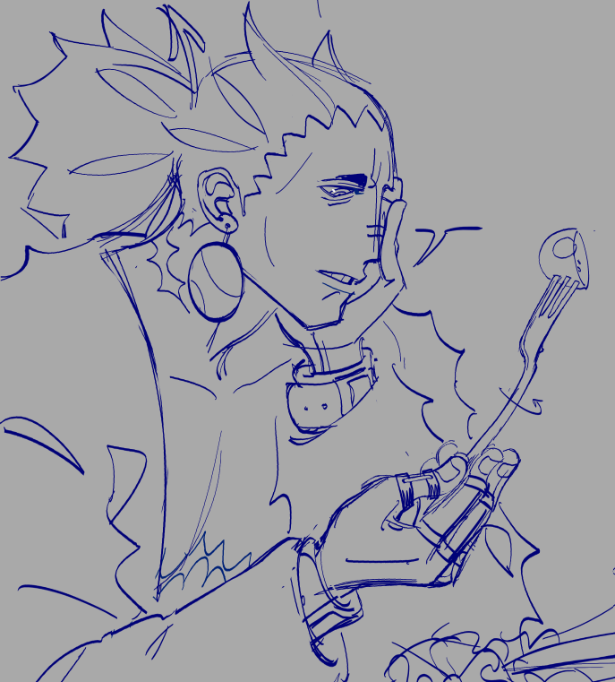 -Bones gets lost in thought sometimes 
-Peaches was probably a conman and ended up owing money to Dogman (w.i.p) and worked as a backalley doctor type to try &amp; pay off debts. Not sure what lead them to leaving but Bones bailed them out of trouble and hes been doc since🩺✨ 