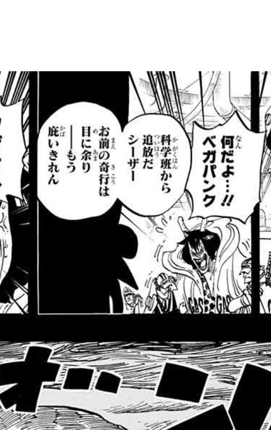4年前までベガパンクの頭は長かったから
これ以降に分散させたようだ。 