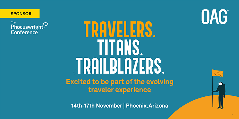 OAG_Aviation's tweet photo. The @Phocuswright conference is underway in Phoenix, Arizona. #TeamOAG is here and excited to make new connections, meet our clients, and share our world of aviation data with you.
#PhocuswrightConference #TravelTech
https://t.co/VbQ5y6ScWz https://t.co/nRXMkQNQ7b