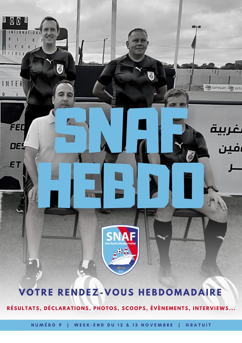 st_nazaire_af's tweet photo. [#SNAFHebdo]

🚨𝗩𝗼𝘁𝗿𝗲 𝗿𝗲𝗻𝗱𝗲𝘇-𝘃𝗼𝘂𝘀 𝗱𝘂 𝗹𝘂𝗻𝗱𝗶 !

⚽️ Il est de retour 😁 ! Voici le 9️⃣ème numéro de votre magazine hebdomadaire.

➡️ https://t.co/uukKPuVh9v

 Bonne lecture 🗞 !

#TeamSNAF #MondayMood #PlusQuunClub https://t.co/rzigcsXqx5