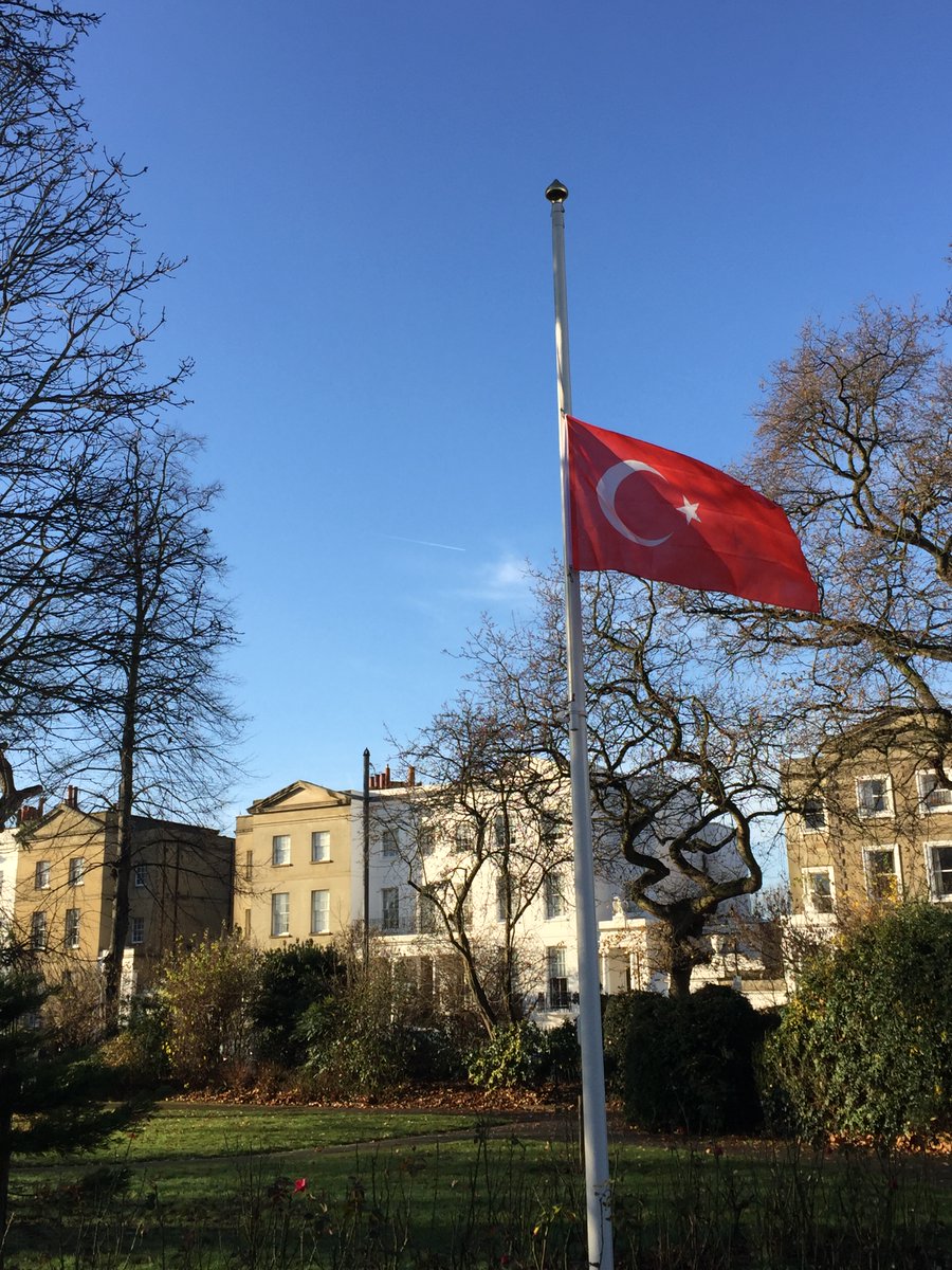 We are sad to be flying the flag of #Turkey at half mast in St Peters Sq #W6 in solidarity with victims of terror in #Istanbul