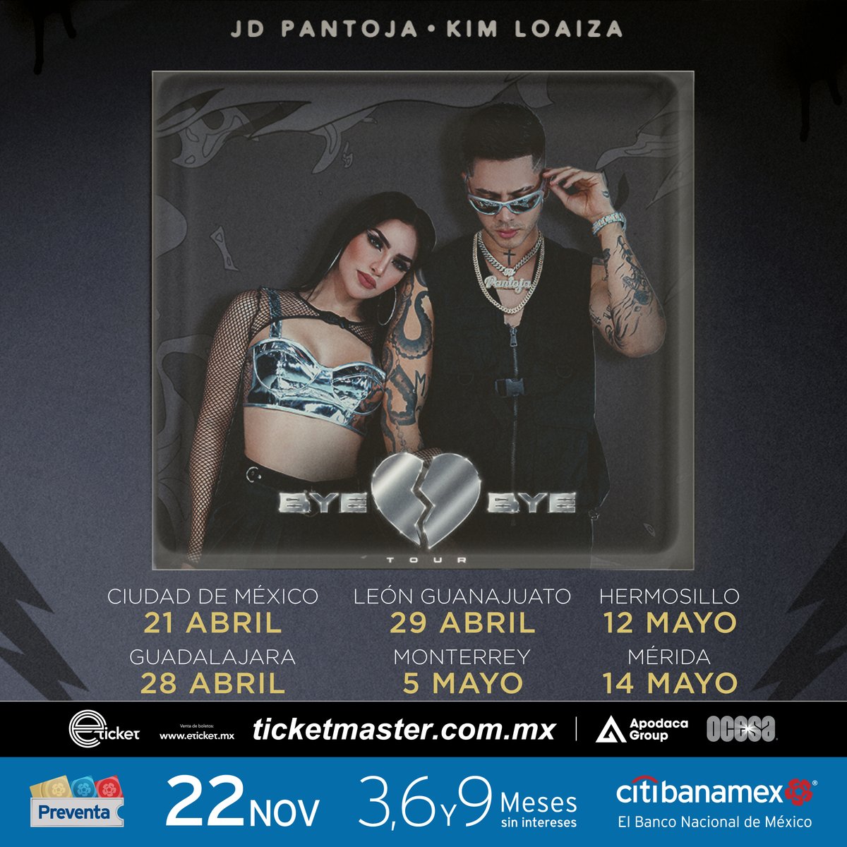 ¡Spoiler alert!💥 <a href="/KimberlyLoaiza_/">Kimberly Loaiza 🇲🇽</a> &amp; <a href="/Juandedios_P/">JD PANTOJA 🇲🇽</a> girarán con #ByeByeTour por México en el 2023🇲🇽🤩 ¡Nos urgen! 

#PreventaCitibanamex: 22 noviembre