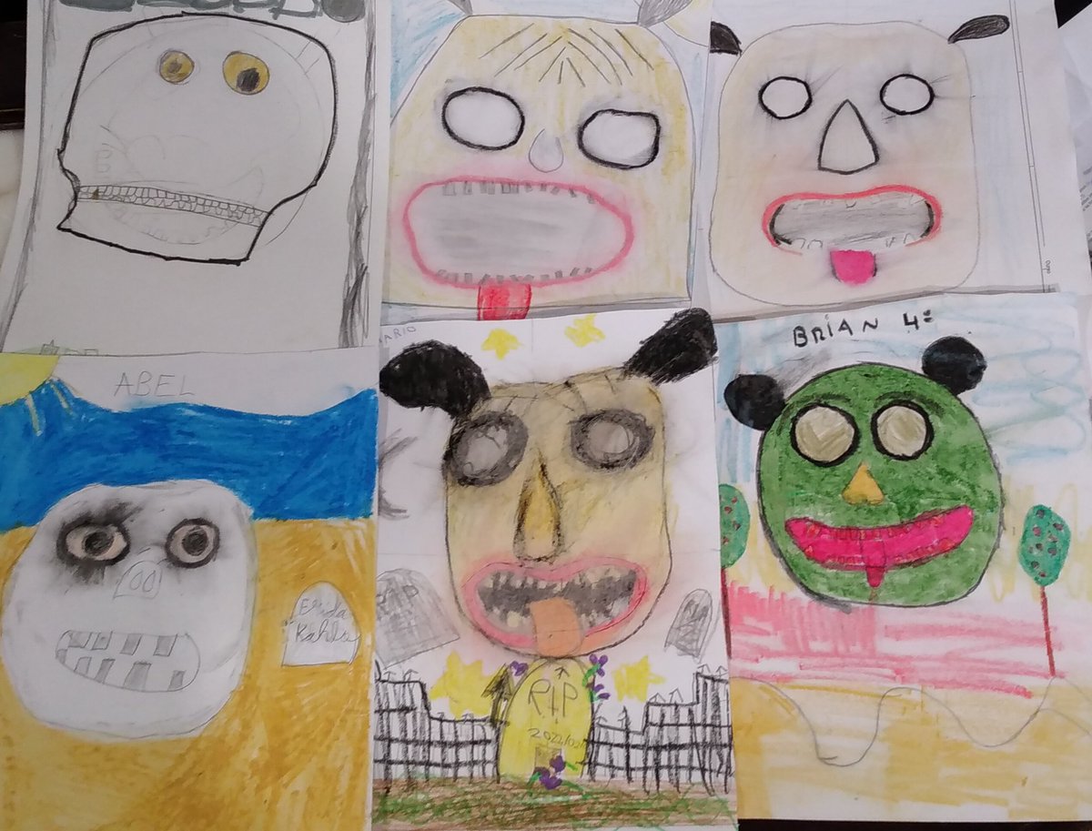 CEIPLAREDO's tweet photo. Voilà l,adaptation réalisée par les élèves de 4 ième de la peinture " La fille avec le masque de la mort" #plasticalaredo https://t.co/CsGJM6og5G
