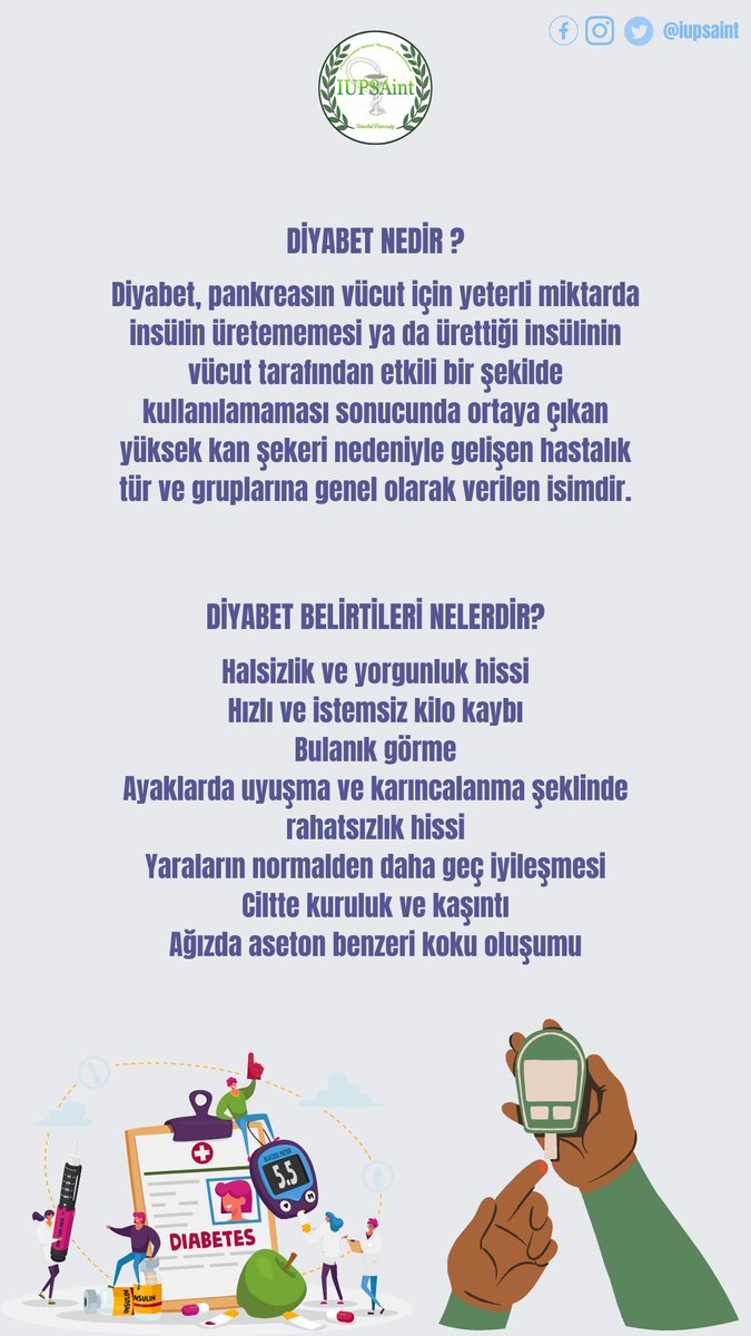 IUPSAint's tweet photo. "Sen de olabilirsin diyabet. Her gün yürü, hareket et"
  
  #DünyaDiyabetGünü https://t.co/8hTjaq5PF2